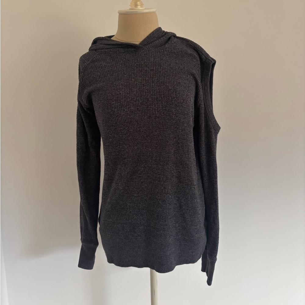 Wilt Hoodie Sweatshirt Gray Cut Out Pullover M